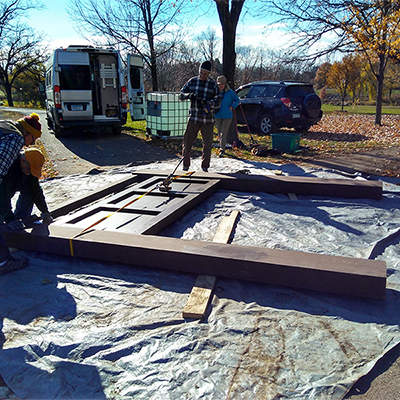 past construction donor wall