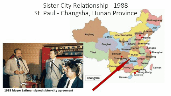 1988-signing-photo-with-china-map signing photo with map