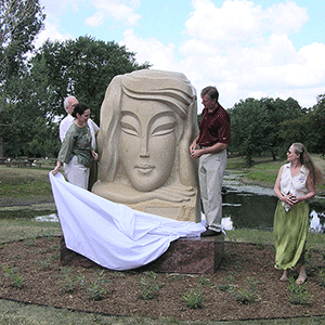 meditation sculpture unveiling ceremony